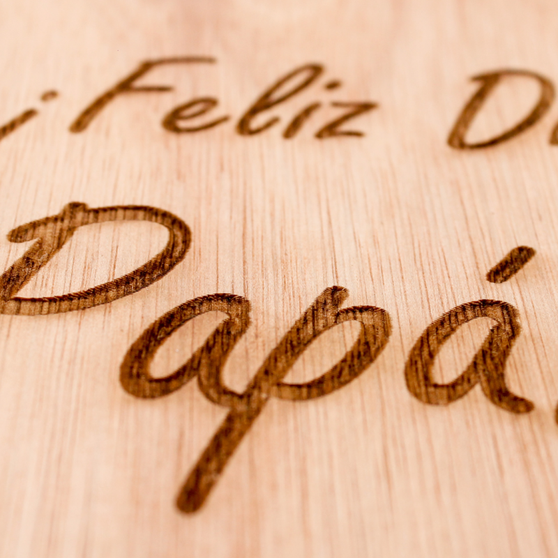 regalo personalizado en madera grabada para el Día del Padre